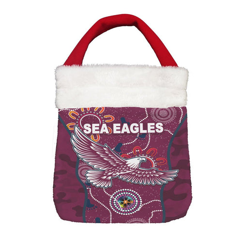 Vibe Hoodie Bag - Manly-Warringah Sea Eagles Indigenous & Camouflage - Rugby Team Christmas Gift Bag