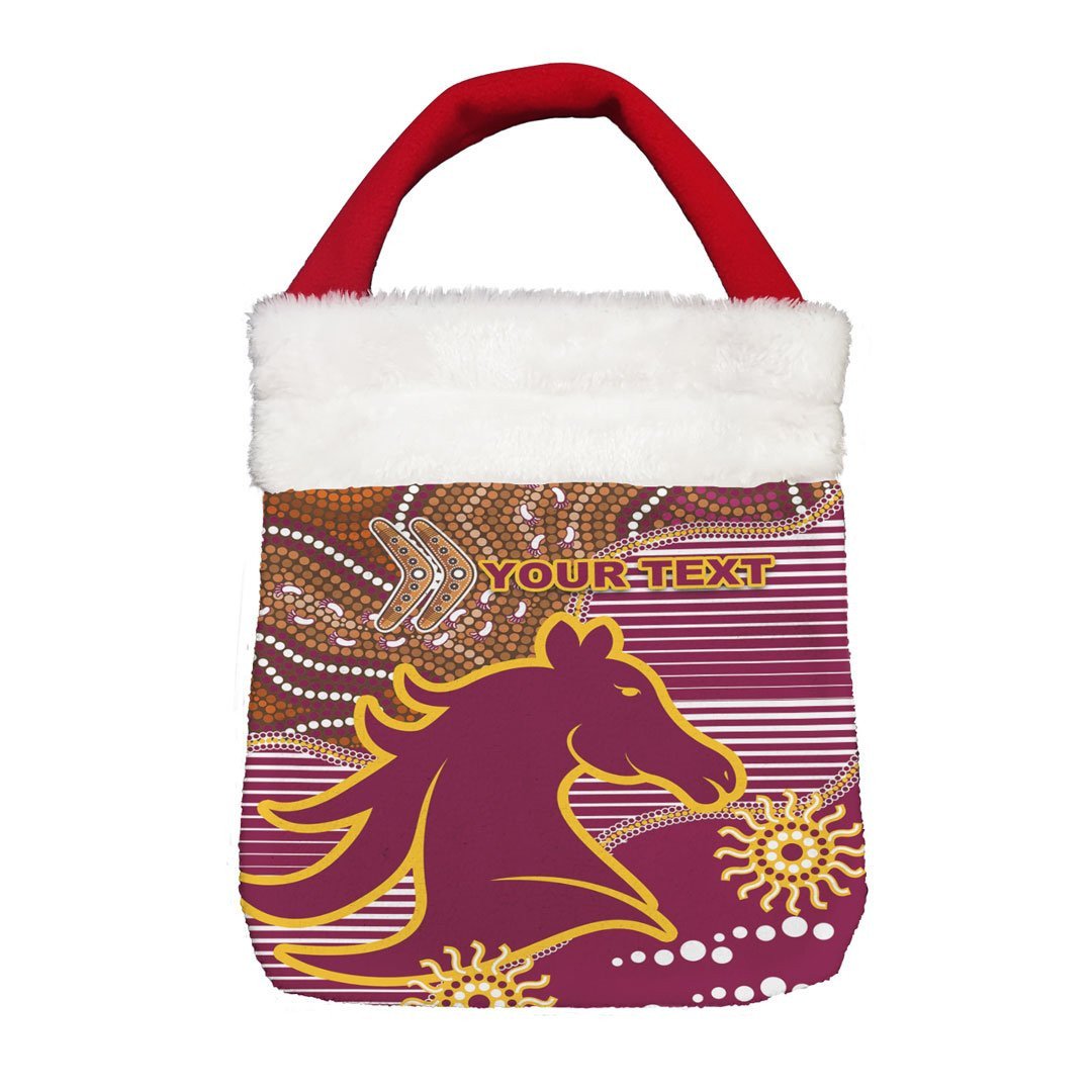 Vibe Hoodie Bag - (Custom) Brisbane Broncos Indigenous Version 2.0 - Rugby Team Christmas Gift Bag