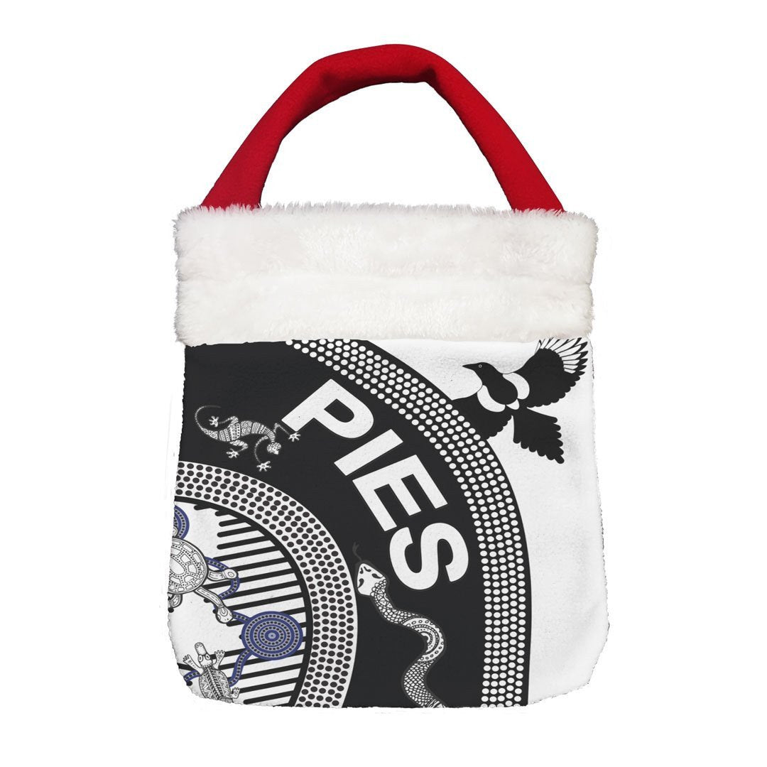 Vibe Hoodie Bag - Collingwood Magpies Indigenous Pies - Football Team Christmas Gift Bag