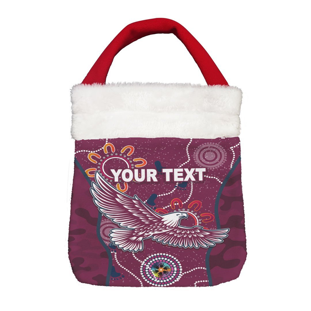 Vibe Hoodie Bag - (Custom) Manly-Warringah Sea Eagles Indigenous & Camouflage - Rugby Team Christmas Gift Bag