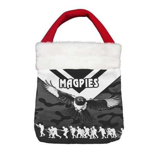 Vibe Hoodie Bag - (Custom) Collingwood Magpies Soldiers Anzac Day - Football Team Christmas Gift Bag