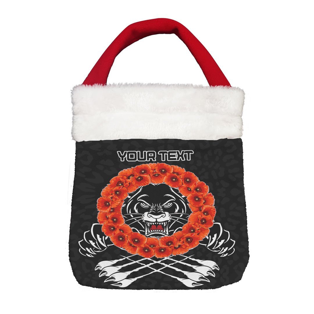 Vibe Hoodie Bag - (Custom) Penrith Panthers Poppy - Lest We Forget - Rugby Team Christmas Gift Bag