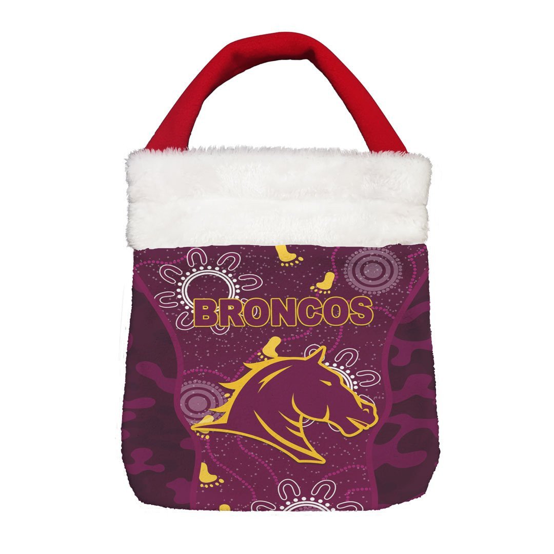Vibe Hoodie Bag - Brisbane Lions Indigenous and Camo - Football Team Christmas Gift Bag