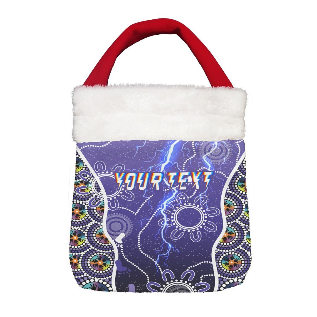 Vibe Hoodie Bag - (Custom) Melbourne Storm Unique Indigenous - Rugby Team Christmas Gift Bag