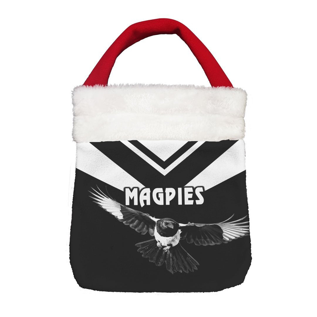 Vibe Hoodie Bag - Collingwood Magpies Simple Style - Football Team Christmas Gift Bag