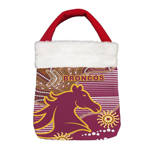 Vibe Hoodie Bag - Brisbane Broncos Indigenous Version 2.0 - Rugby Team Christmas Gift Bag