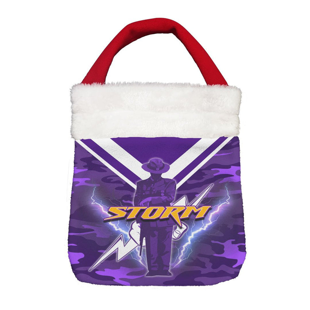 Vibe Hoodie Bag - Melbourne Storm Anzac Day - Lest We Forget - Rugby Team Christmas Gift Bag