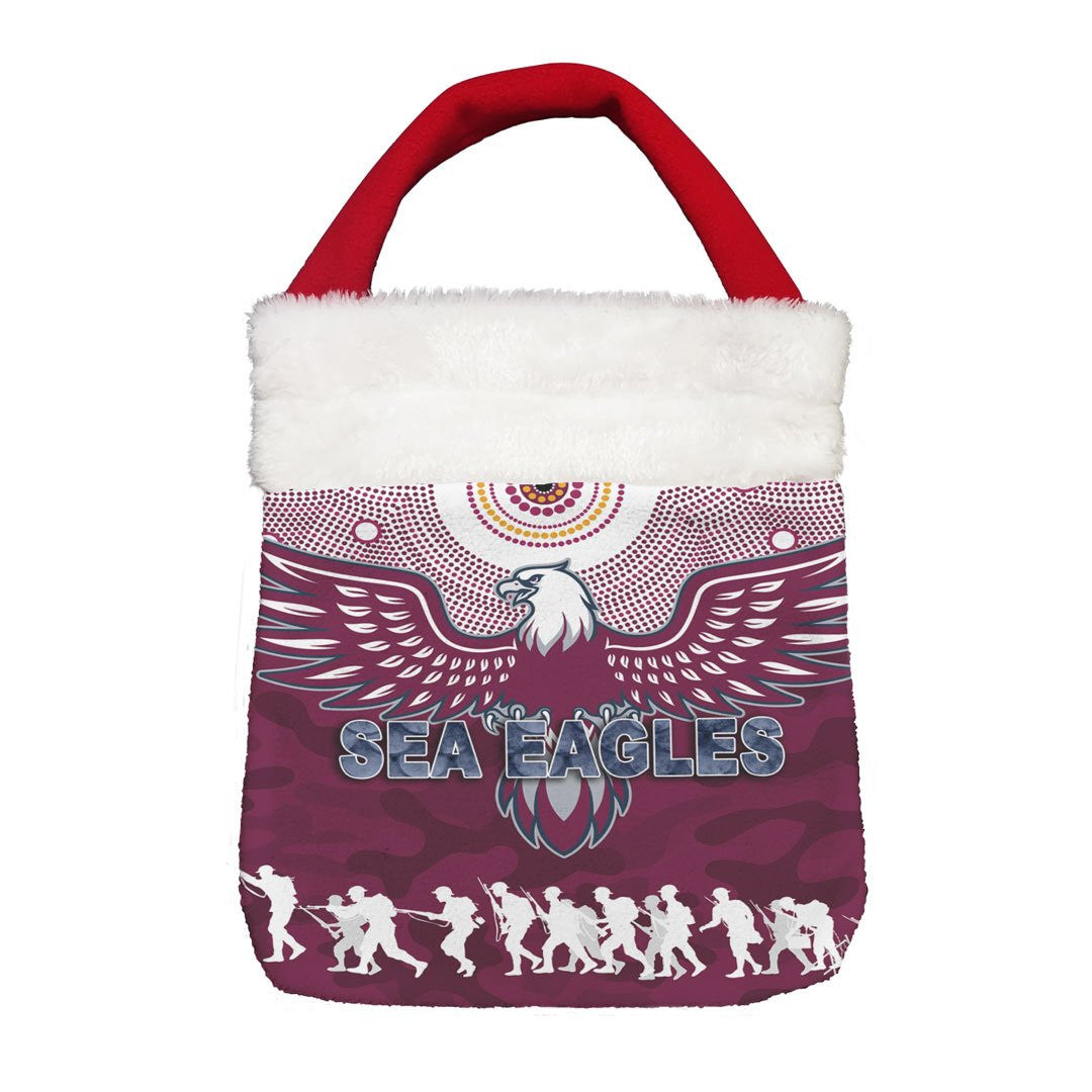 Vibe Hoodie Bag - Manly-Warringah Sea Eagles Aboriginal Anzac - Rugby Team Christmas Gift Bag
