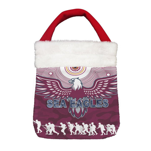 Vibe Hoodie Bag - Manly-Warringah Sea Eagles Aboriginal Anzac - Rugby Team Christmas Gift Bag