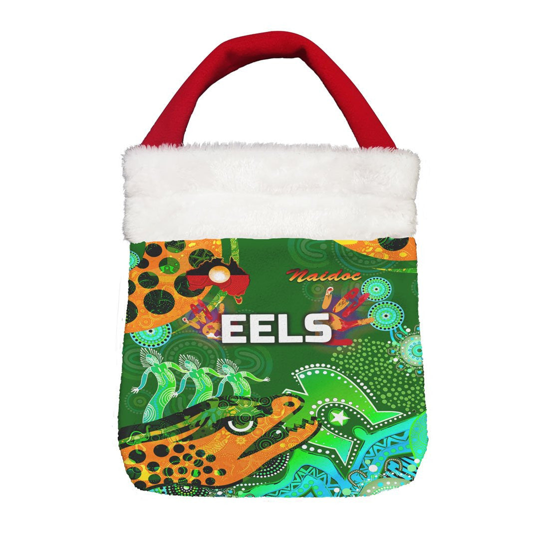 Vibe Hoodie Bag - Parramatta Eels Indigenous Naidoc Green - Rugby Team Christmas Gift Bag