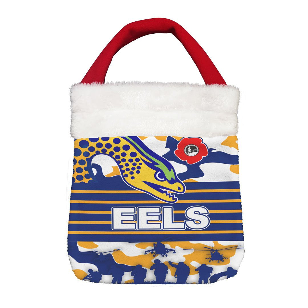 Vibe Hoodie Bag - Parramatta Eels Anzac Day & Camouflag - Rugby Team Christmas Gift Bag