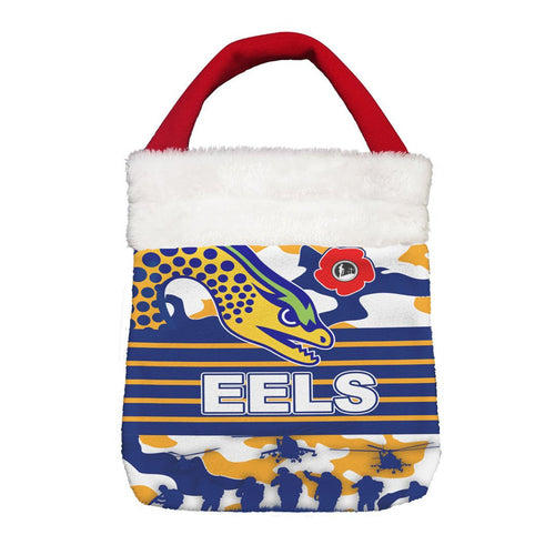 Vibe Hoodie Bag - Parramatta Eels Anzac Day & Camouflag - Rugby Team Christmas Gift Bag