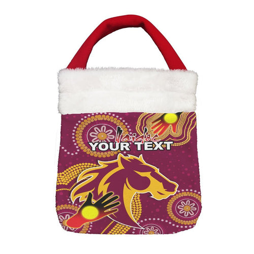 Vibe Hoodie Bag - (Custom) Brisbane Broncos Indigenous Naidoc New - Rugby Team Christmas Gift Bag