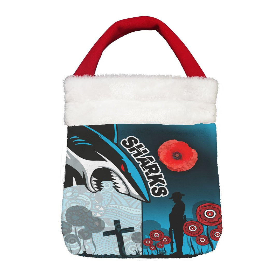 Vibe Hoodie Bag - Cronulla-Sutherland Sharks Anzac Day New - Rugby Team Christmas Gift Bag