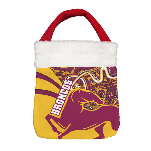 Vibe Hoodie Bag - Brisbane Broncos Indigenous - Rugby Team Christmas Gift Bag