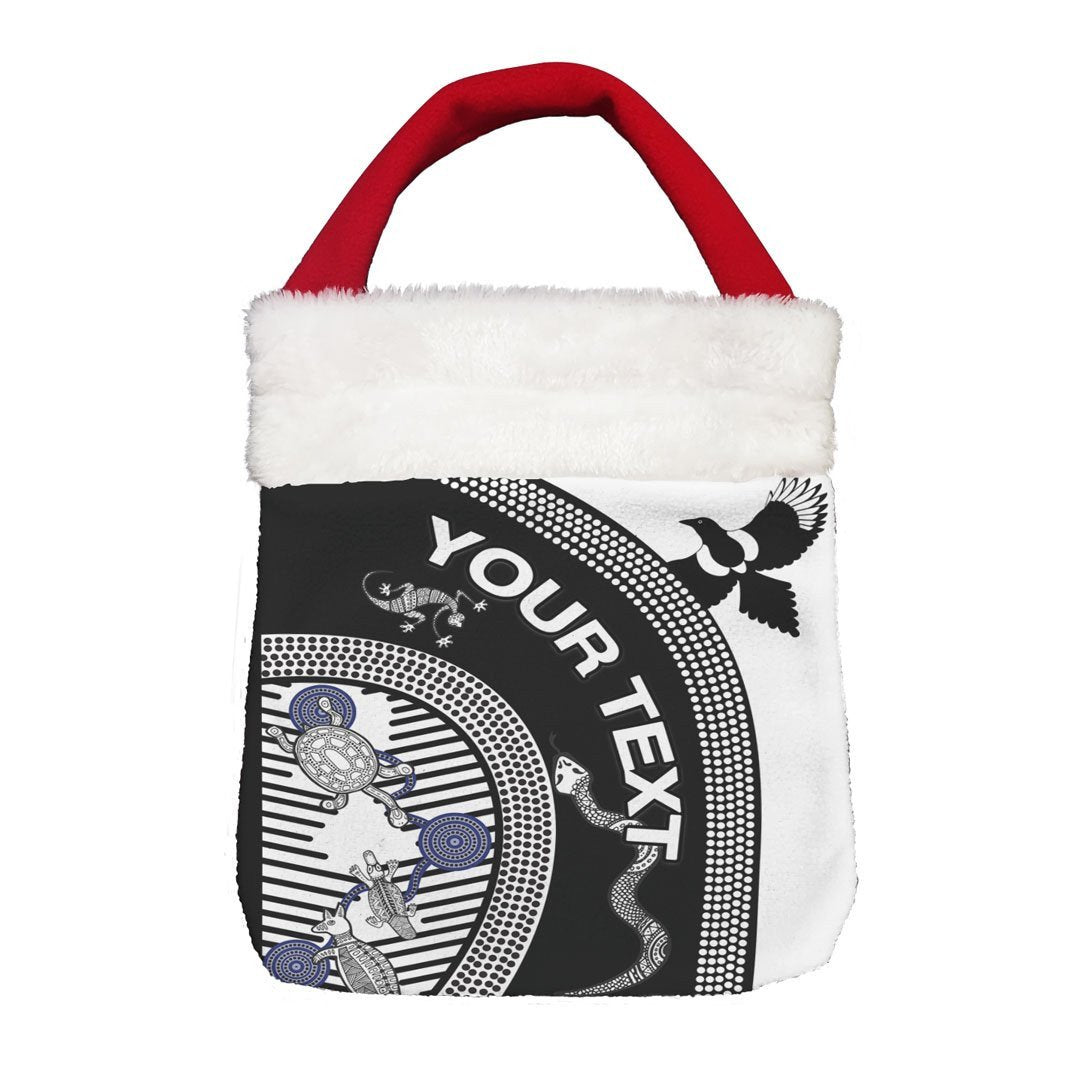 Vibe Hoodie Bag - (Custom) Collingwood Magpies Indigenous Pies - Football Team Christmas Gift Bag