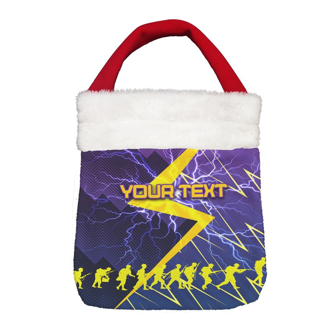 Vibe Hoodie Bag - (Custom) Melbourne Storm Anzac Soldiers - Rugby Team Christmas Gift Bag