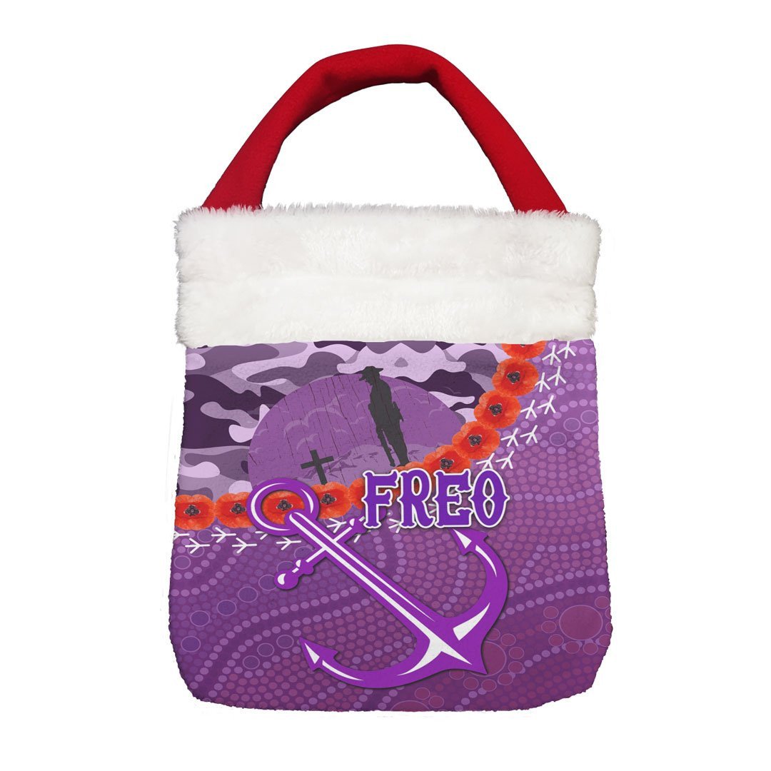 Vibe Hoodie Bag - Fremantle Dockers Indigenous Violet Camo - Football Team Christmas Gift Bag