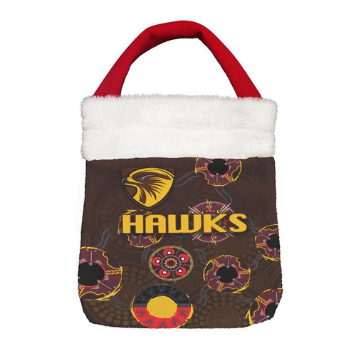 Vibe Hoodie Bag - Hawthorn Hawks Special Indigenous - Football Team Christmas Gift Bag