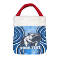 Vibe Hoodie Bag - (Custom) Canterbury-Bankstown Bulldogs Blue Polygon - Rugby Team Christmas Gift Bag Christmas Gift Bag