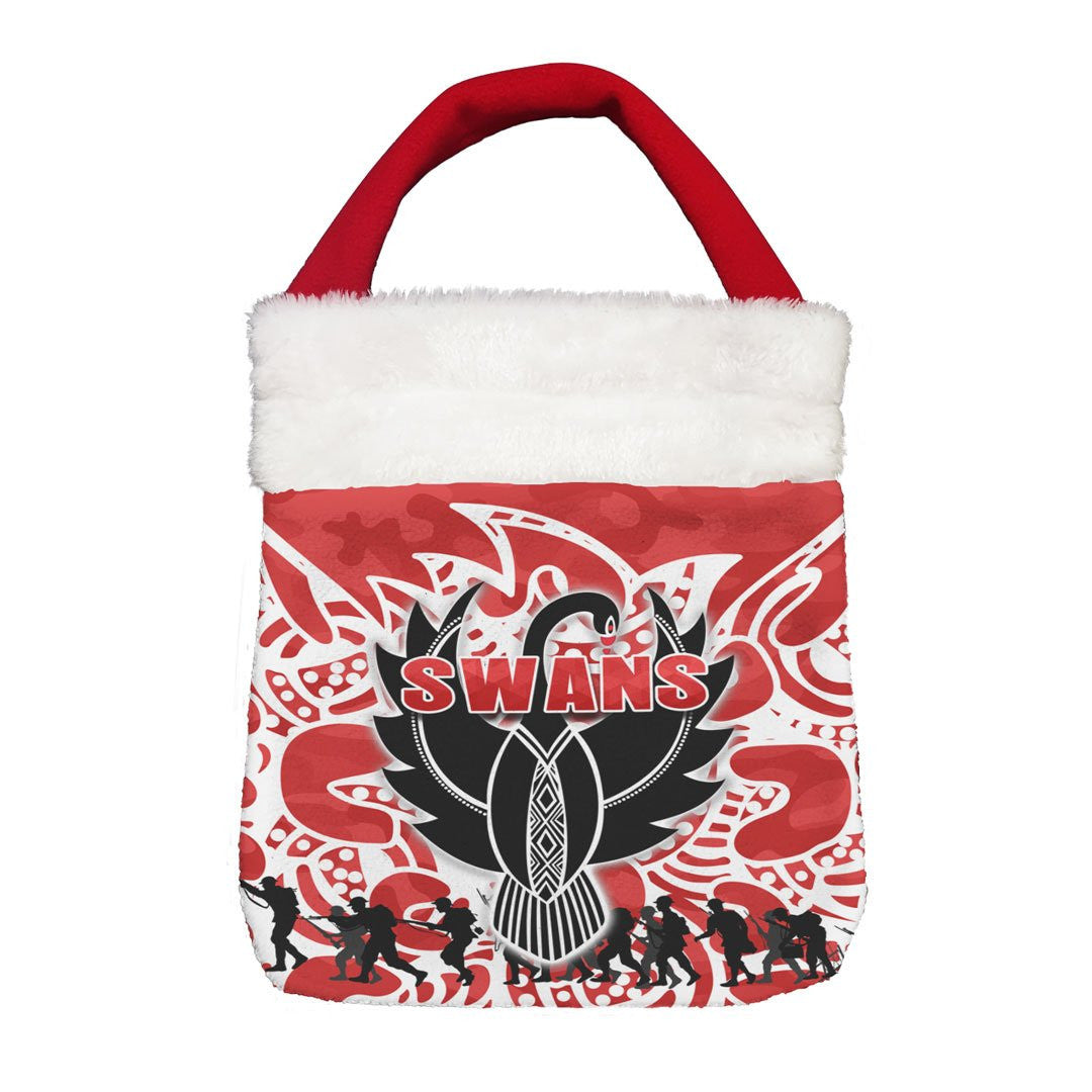 Vibe Hoodie Bag - Sydney Swans Camo Style - Football Team Christmas Gift Bag