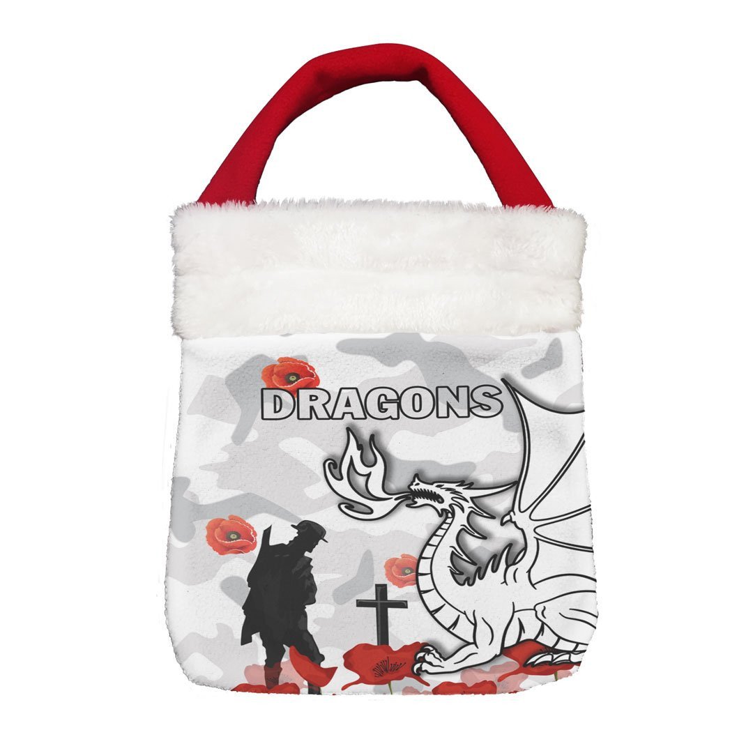 Vibe Hoodie Bag - (Custom) St. George Illawarra Dragons Anzac Day New - Rugby Team Christmas Gift Bag