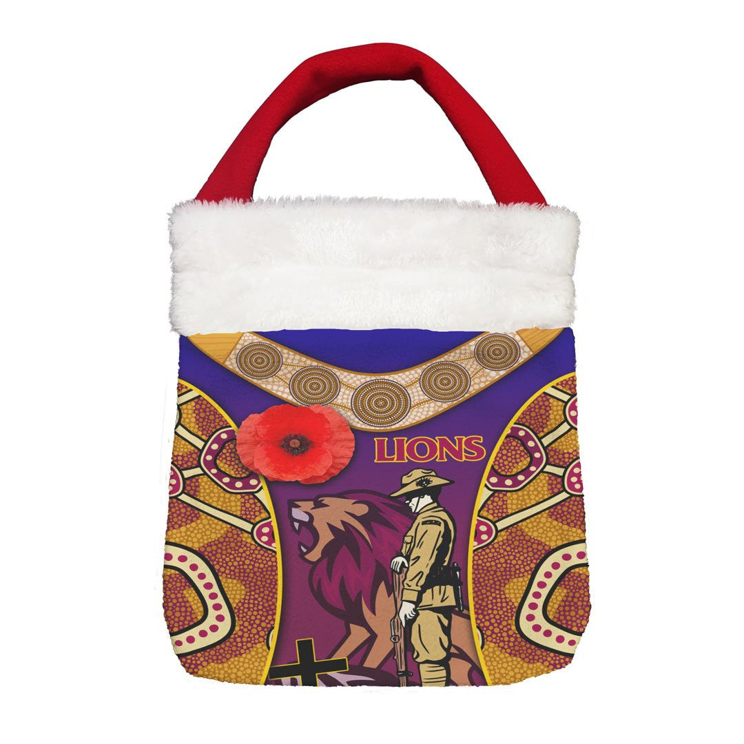 Vibe Hoodie Bag - Brisbane Lions Anzac Day - Football Team Christmas Gift Bag
