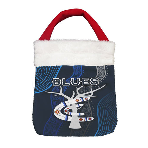 Vibe Hoodie Bag - Carlton Blues Indigenous - Football Team Christmas Gift Bag