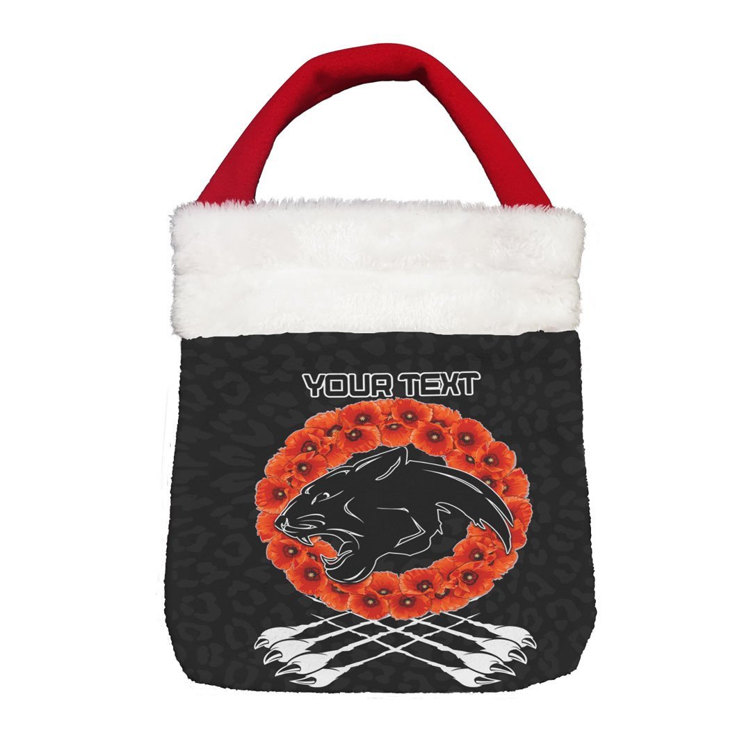 Vibe Hoodie Bag - (Custom) Penrith Panthers and Poppy - Rugby Team Christmas Gift Bag