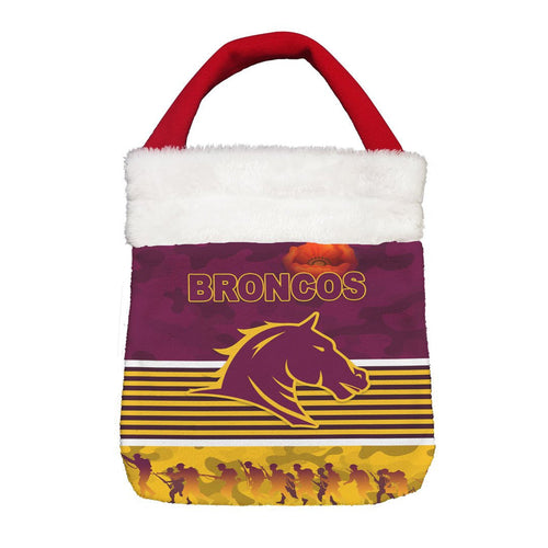 Vibe Hoodie Bag - Brisbane Broncos Anzac Day Limited Edition - Rugby Team Christmas Gift Bag