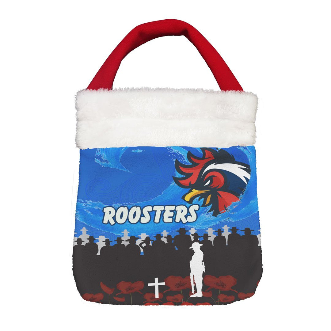 Vibe Hoodie Bag - Sydney Roosters Poppy Anzac Day - Rugby Team Christmas Gift Bag