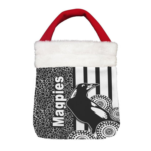 Vibe Hoodie Bag - Collingwood Magpies Indigenous New - Football Team Christmas Gift Bag