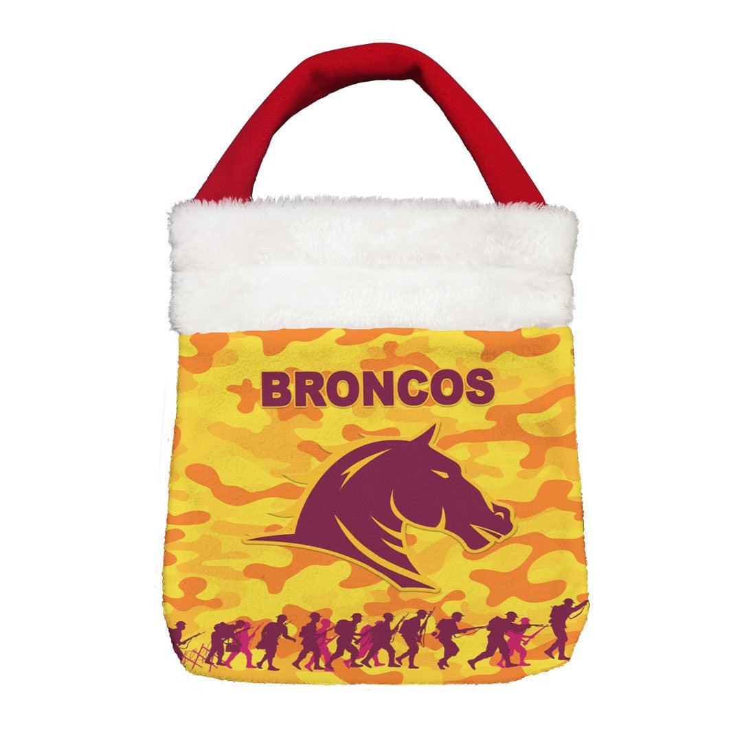 Vibe Hoodie Bag - Brisbane Lions Anzac Day Camo - Football Team Christmas Gift Bag