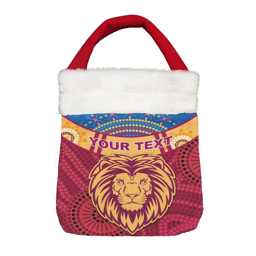 Vibe Hoodie Bag - (Custom) Brisbane Broncos Simple Style - Rugby Team Christmas Gift Bag