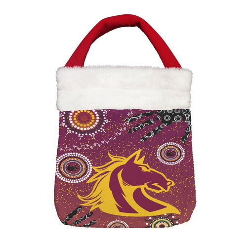 Vibe Hoodie Bag - Brisbane Broncos Indigenous New - Rugby Team Christmas Gift Bag