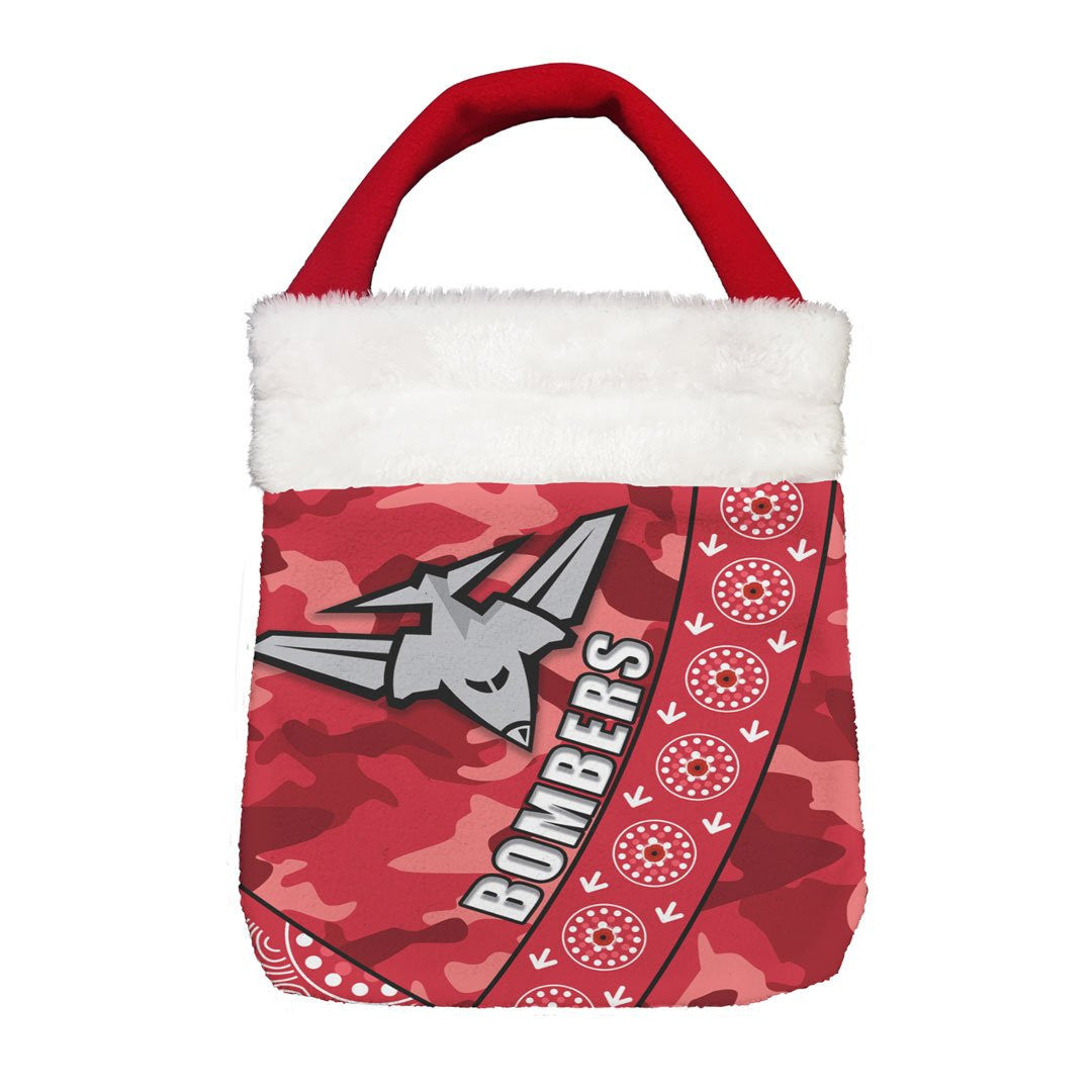 Vibe Hoodie Bag - Essendon Bombers Anzac Red Style - Football Team Christmas Gift Bag