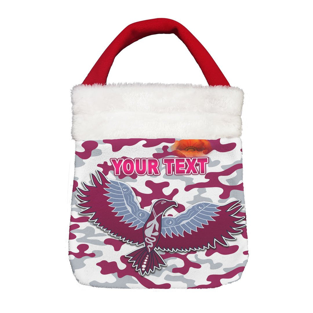Vibe Hoodie Bag - (Custom) Manly-Warringah Sea Eagles Camo - Rugby Team Christmas Gift Bag