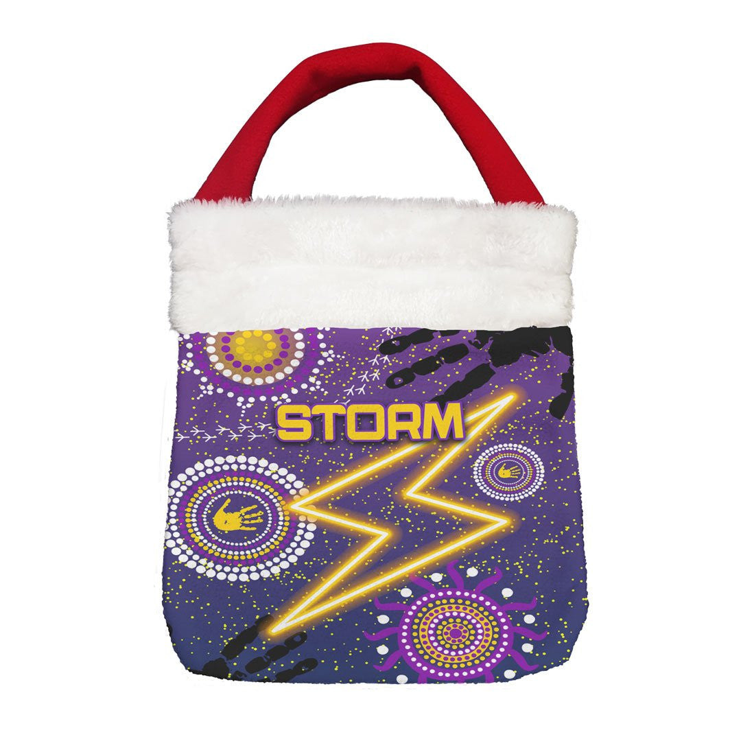 Vibe Hoodie Bag - Melbourne Storm Indigenous Victorian Vibes - Rugby Team Christmas Gift Bag