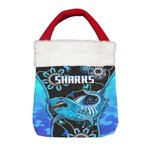 Vibe Hoodie Bag - Cronulla-Sutherland Sharks Indigenous Camo - Rugby Team Christmas Gift Bag