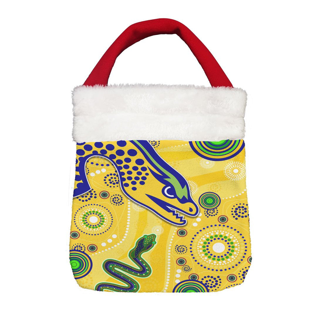 Vibe Hoodie Bag - Parramatta Eels Indigenous Yellow - Rugby Team Christmas Gift Bag