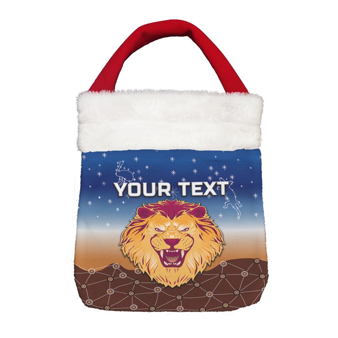 Vibe Hoodie Bag - (Custom) Brisbane Lions Special - Football Team Christmas Gift Bag