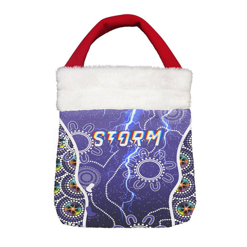 Vibe Hoodie Bag - Melbourne Storm Unique Indigenous - Rugby Team Christmas Gift Bag