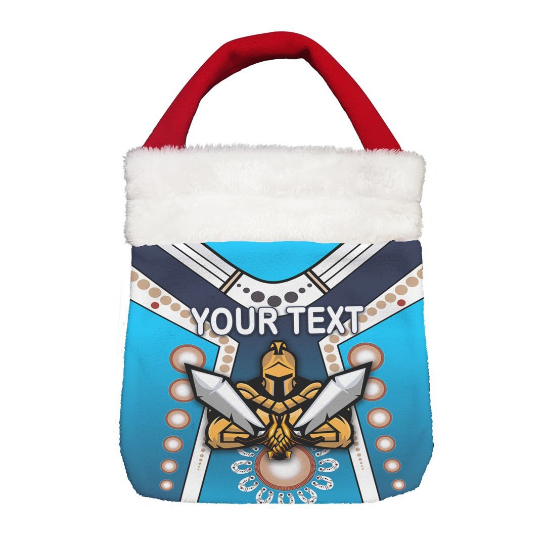 Vibe Hoodie Bag - (Custom) Gold Coast Titans Simple Indigenous - Rugby Team Christmas Gift Bag