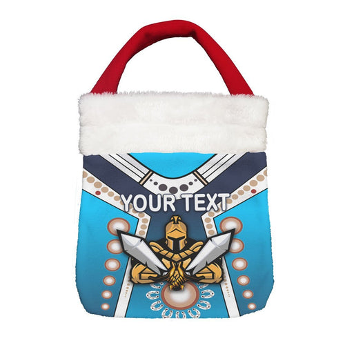 Vibe Hoodie Bag - (Custom) Gold Coast Titans Simple Indigenous - Rugby Team Christmas Gift Bag