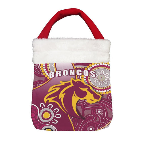 Vibe Hoodie Bag - (Custom) Brisbane Broncos Indigenous Unique - Rugby Team Christmas Gift Bag