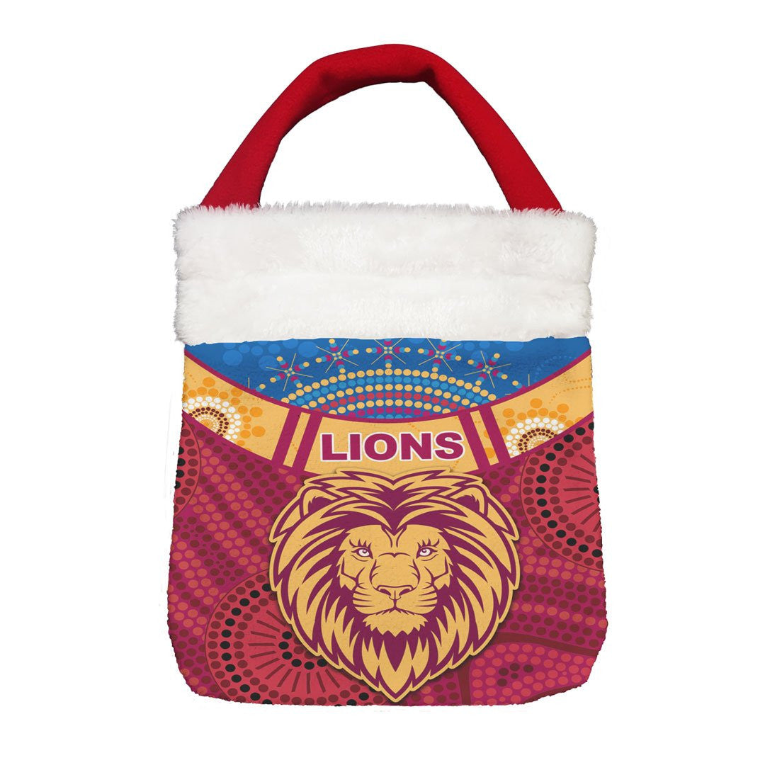 Vibe Hoodie Bag - Brisbane Broncos Simple Style - Rugby Team Christmas Gift Bag