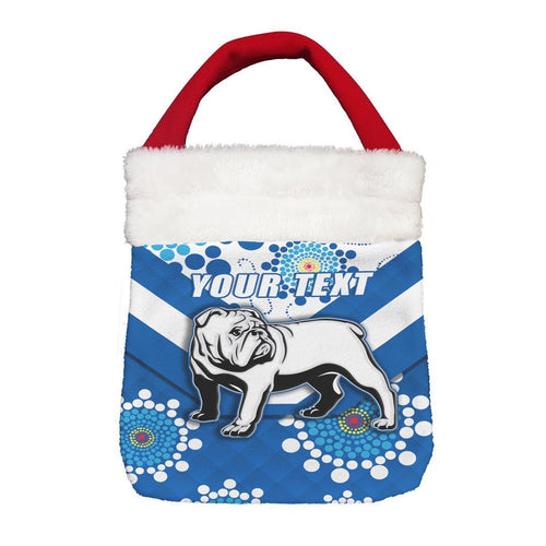 Vibe Hoodie Bag - (Custom) Canterbury-Bankstown Bulldogs Blue Indigenous - Rugby Team Christmas Gift Bag