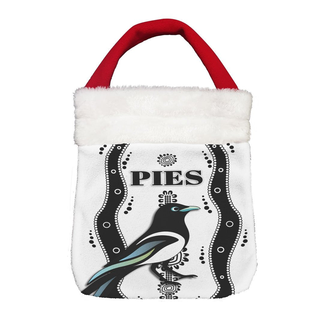 Vibe Hoodie Bag - Collingwood Magpies Indigenous Victory White Version - Football Team Christmas Gift Bag
