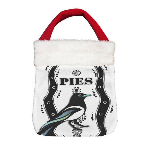 Vibe Hoodie Bag - Collingwood Magpies Indigenous Victory White Version - Football Team Christmas Gift Bag