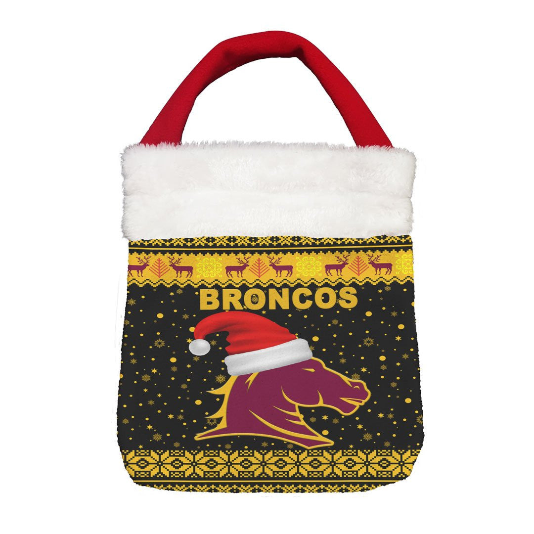 Vibe Hoodie Bag - Brisbane Broncos Christmas Unique Black - Rugby Team Christmas Gift Bag
